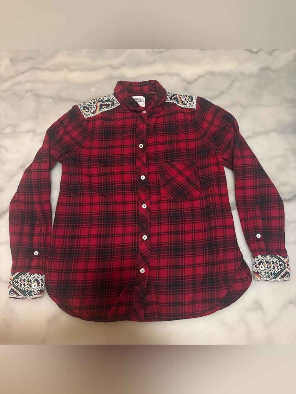 Holding Horses Red Plaid Flannel